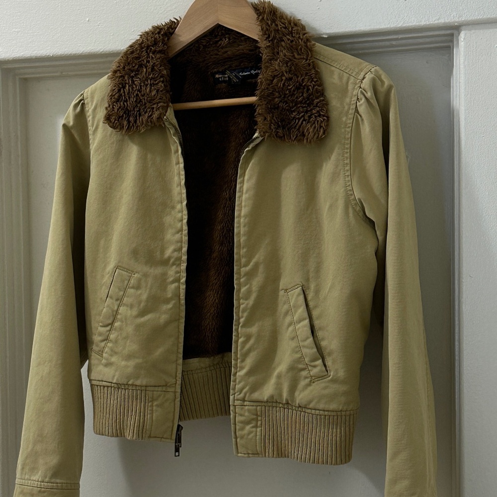 Vintage Abercrombie & Fitch Workwear bomber zip jacket cotton XS